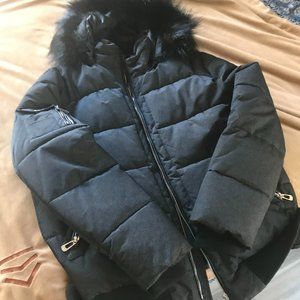 Noize Woman's Puffer Parka with Faux Fur Hood, XL, NWOT